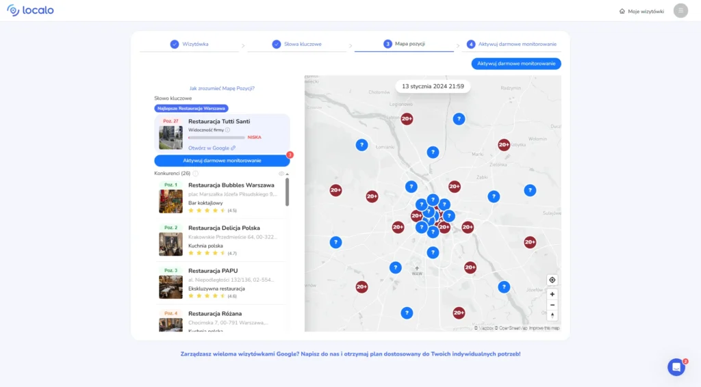 Google Business Profile Monitoring in Localo